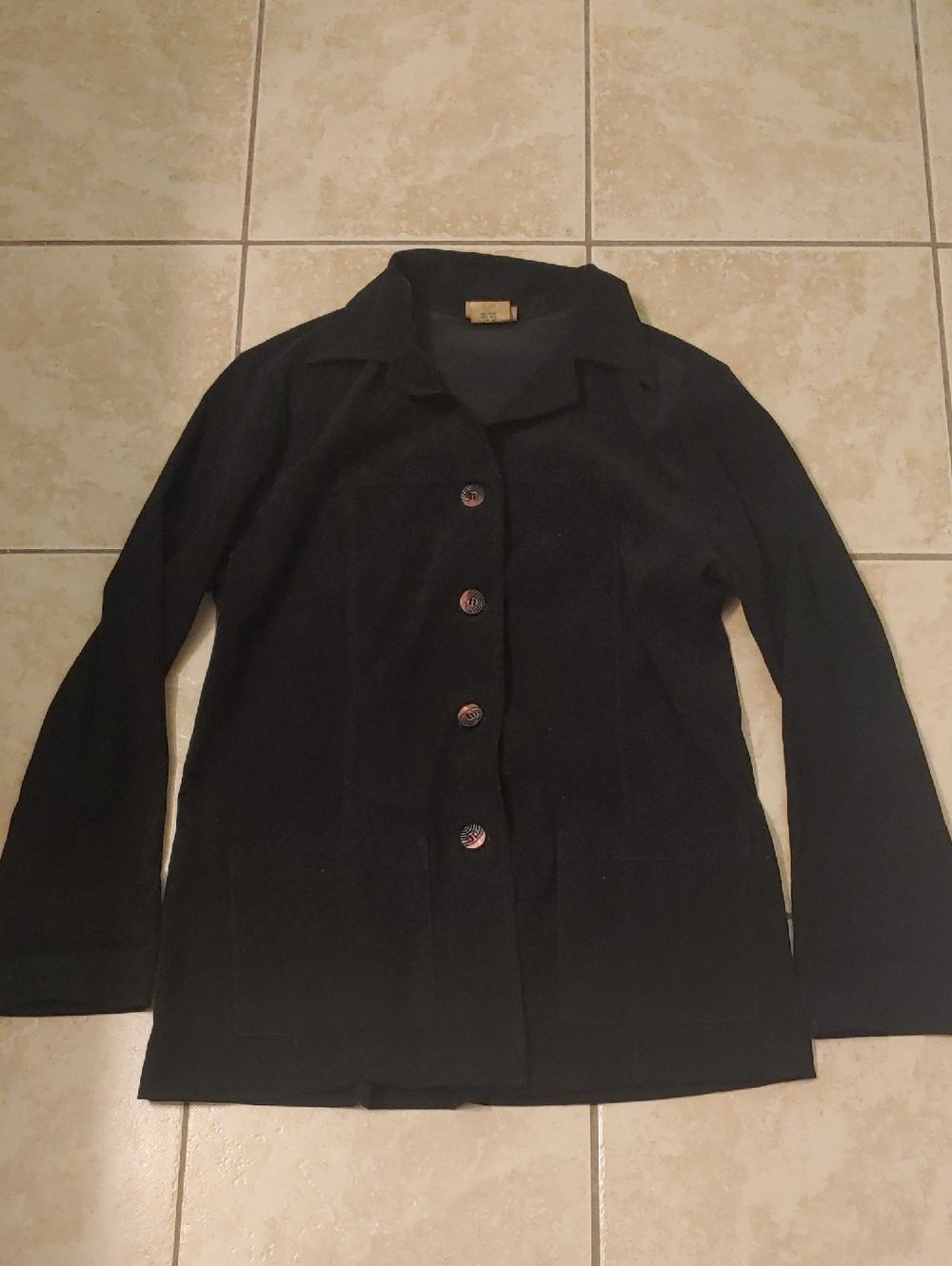 Vintage Clio Western Black Button-Front Jacket Women's Size M